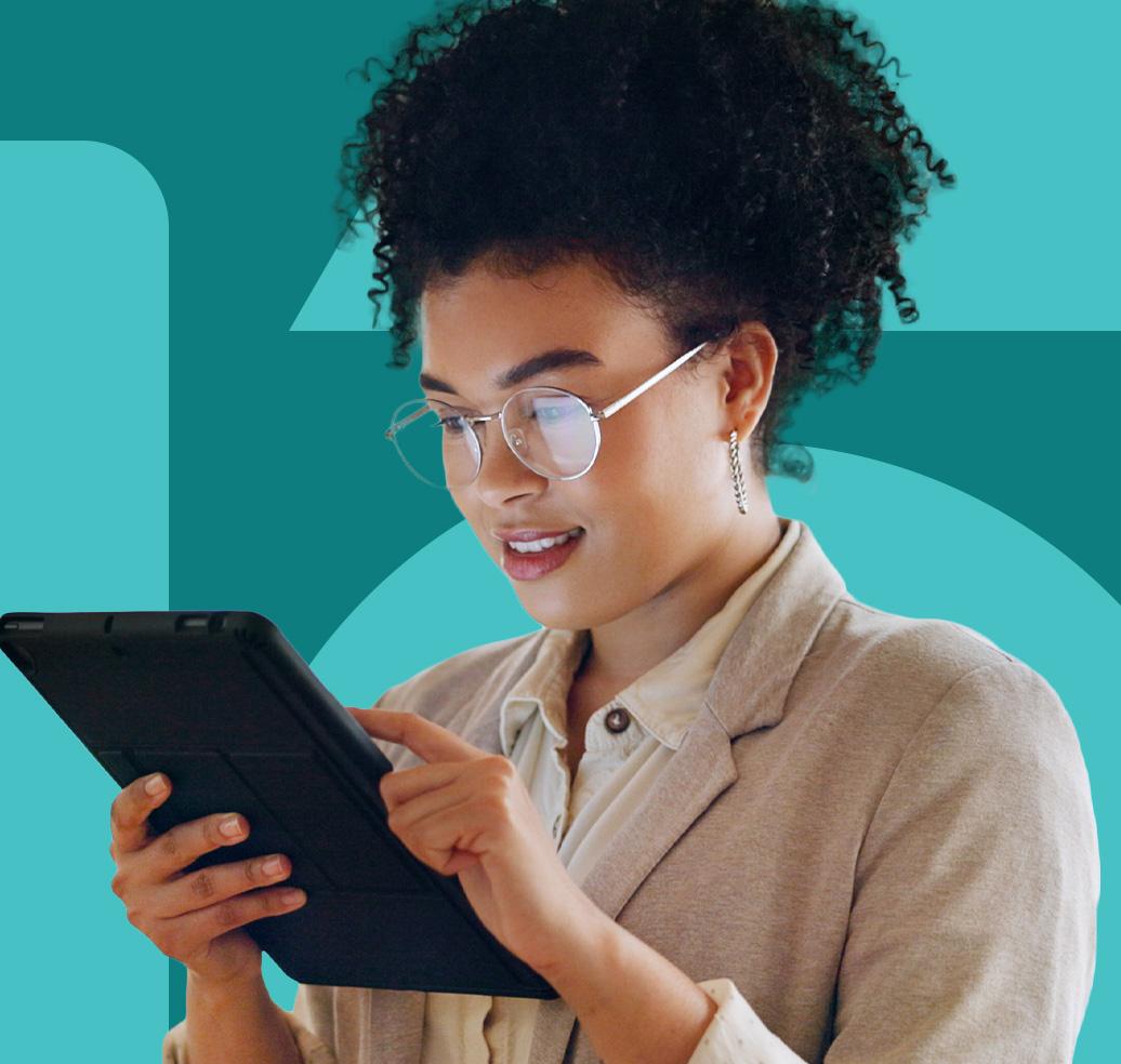 A professional reviewing identity and governance policies on a tablet