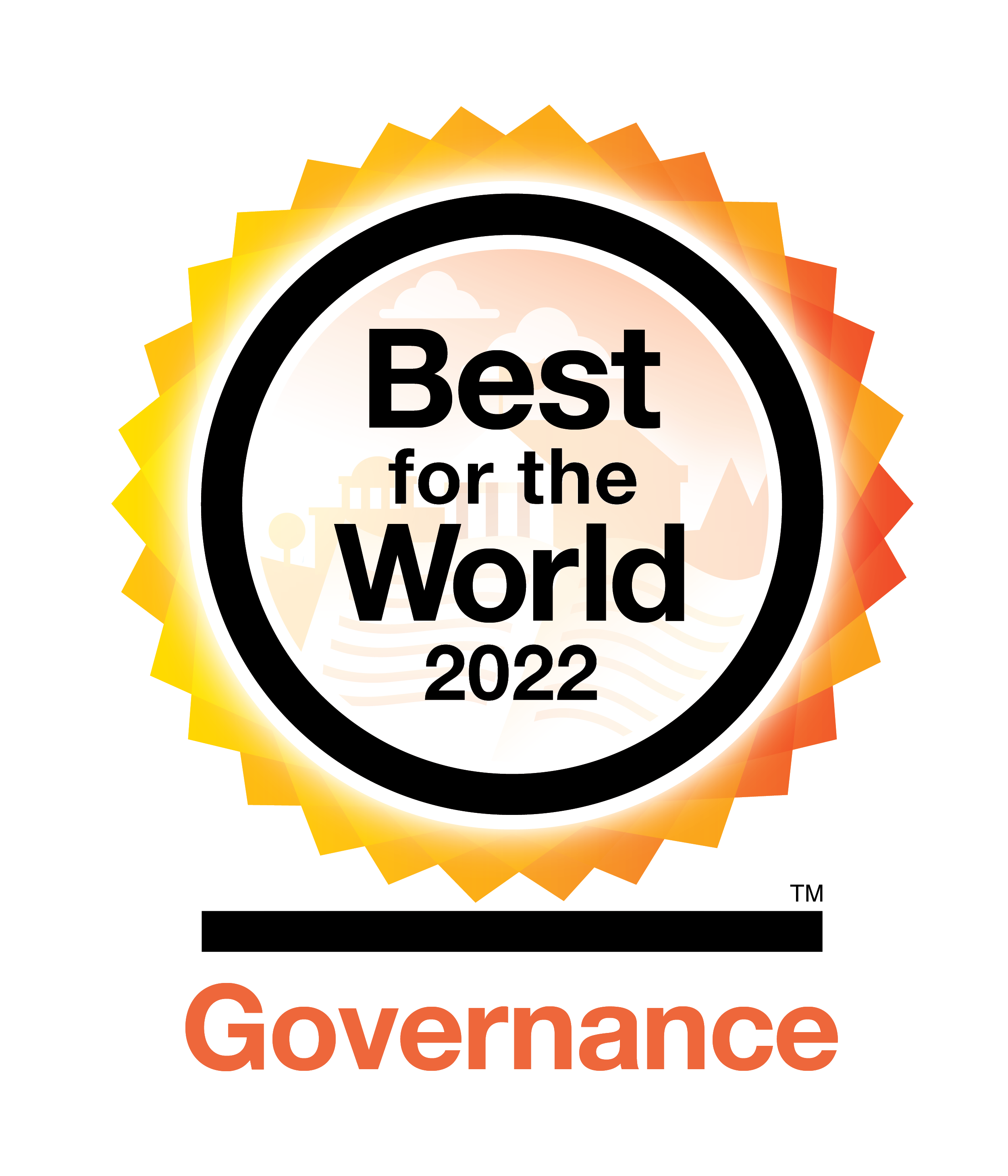 B Corp "Best for the World" Governance award logo.