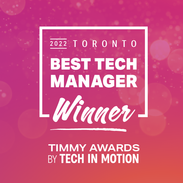 Timmy Award "Best Tech Manager" logo.