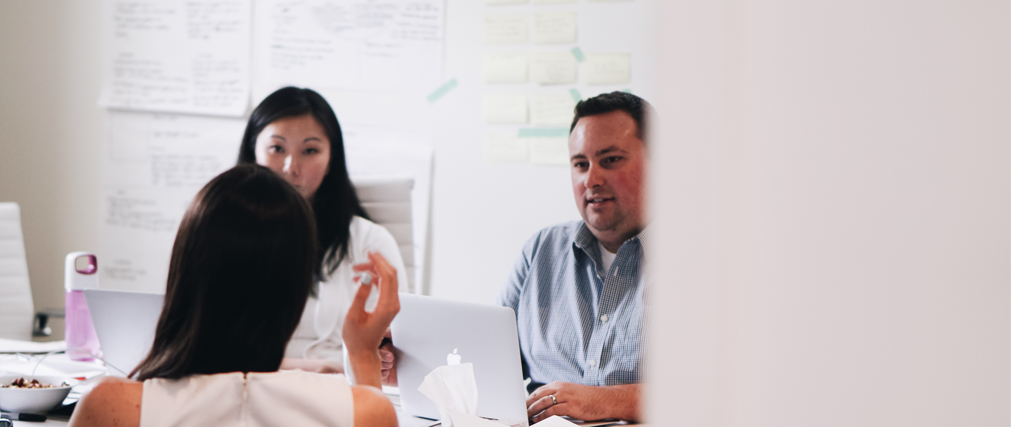 Two members of Orium's team are interviewing a stakeholder on a project.