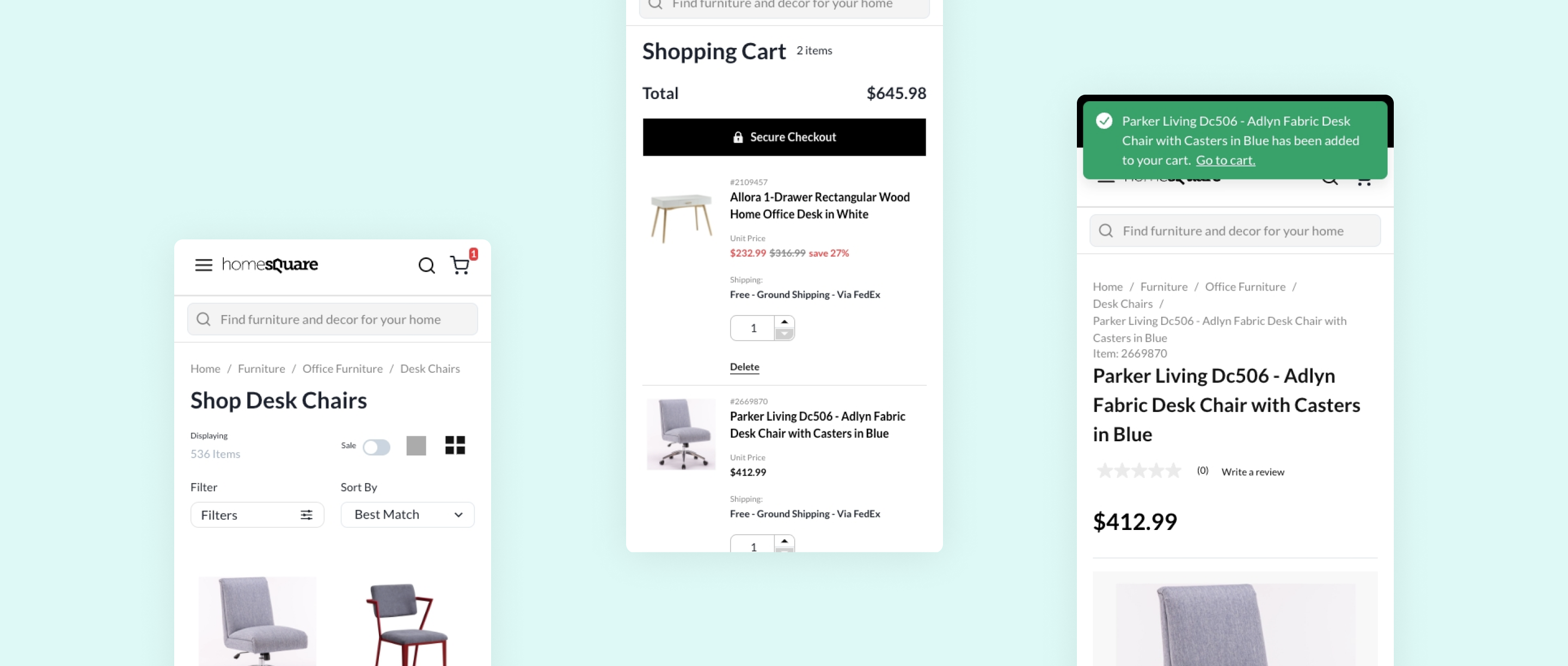 Examples of the app platform on display.
