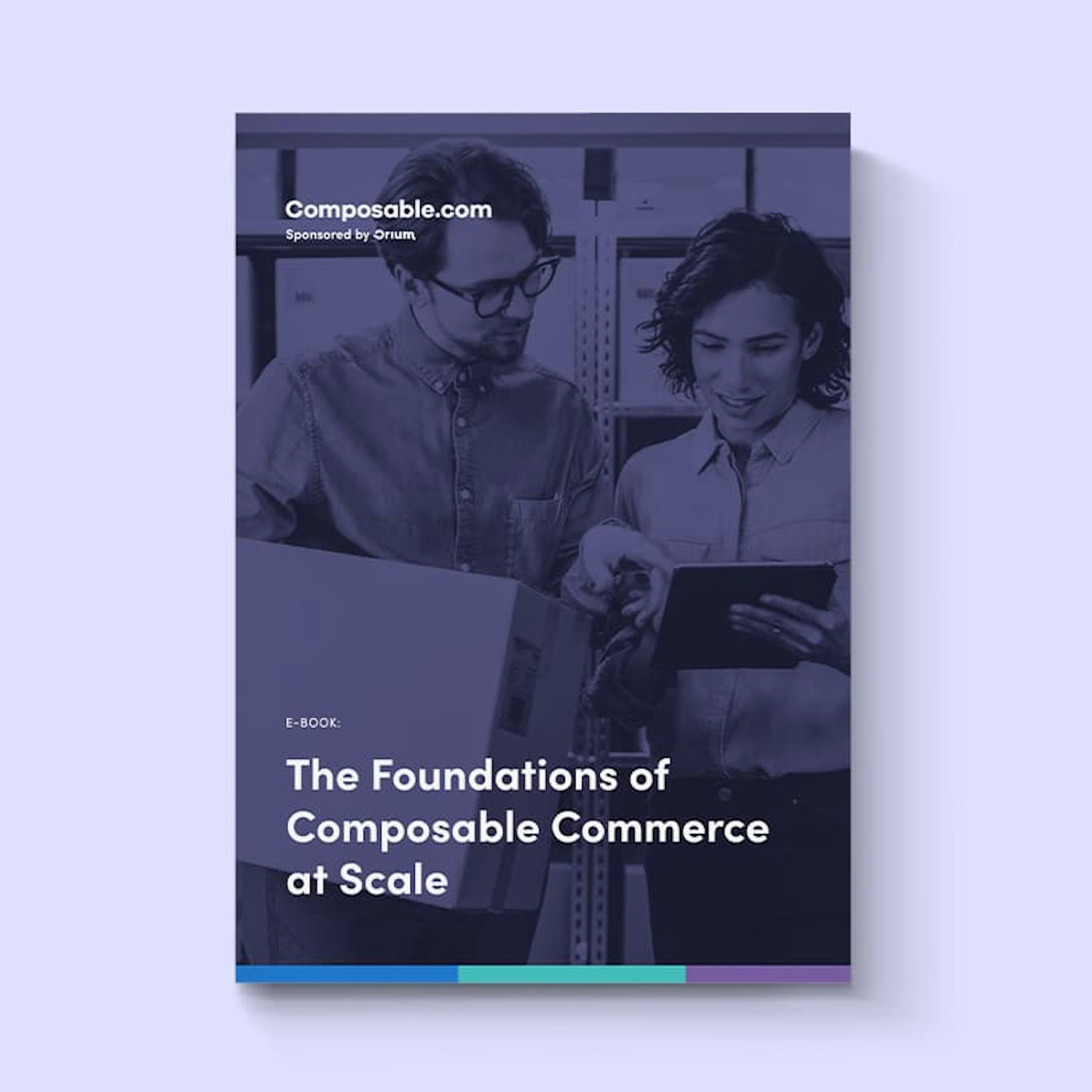 The cover for the Composable.com eBook titled "The Foundations of Composable Commerce at Scale".