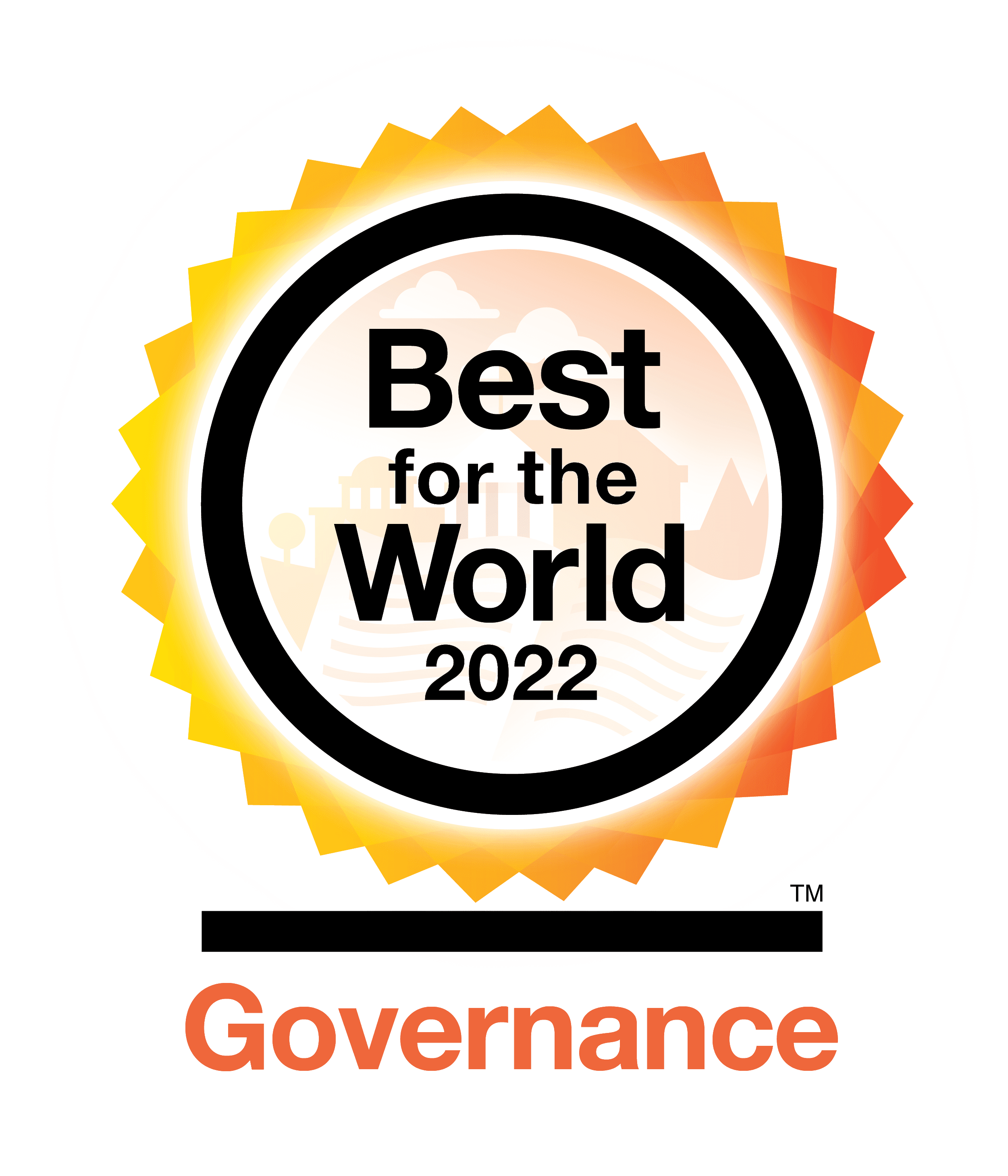 B Corp "Best for the World" Governance award logo.