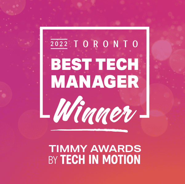 Timmy Award "Best Tech Manager" logo.