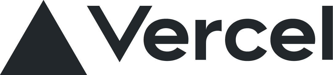 Vercel logo.
