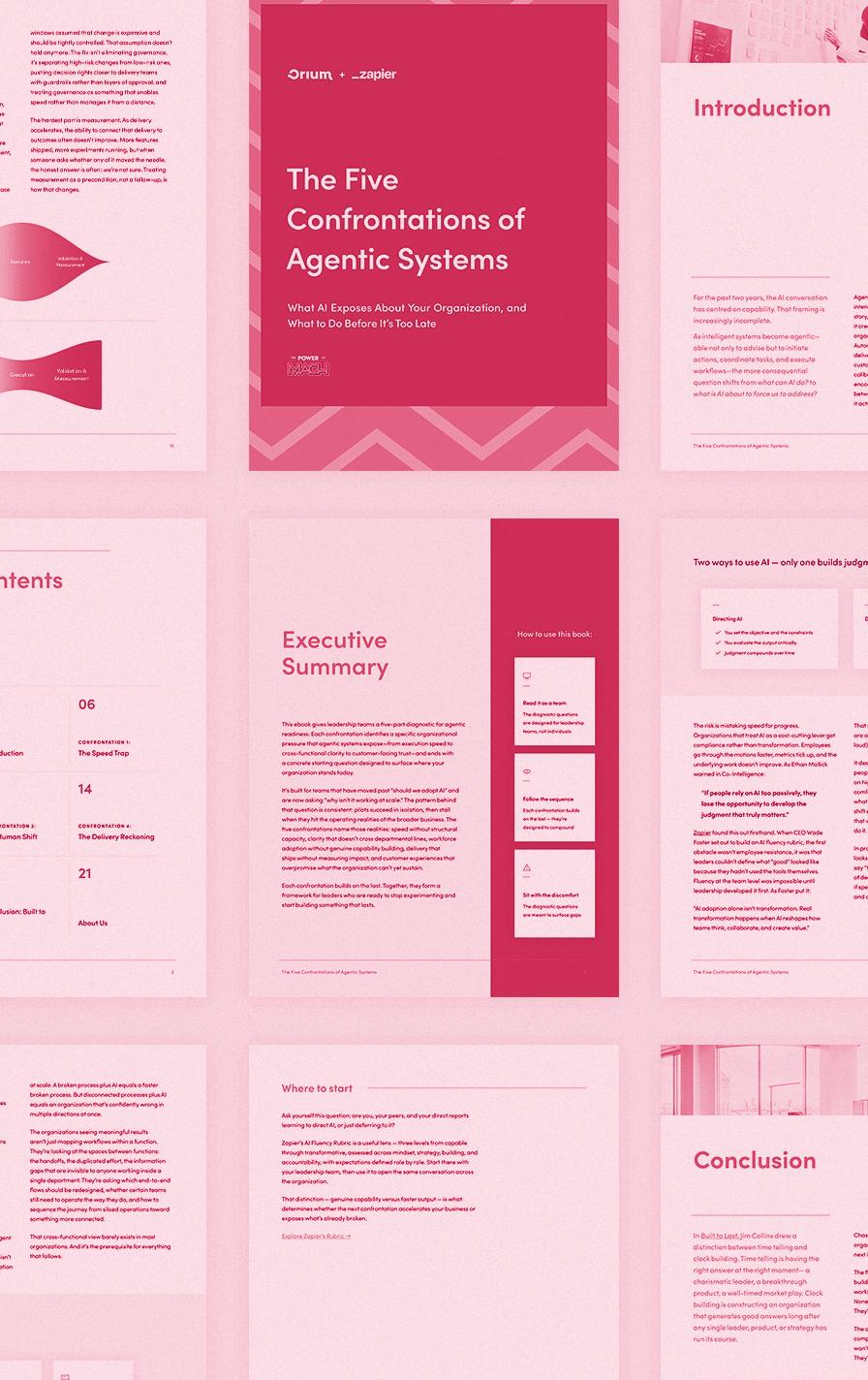 Several pages of the report in a collage.