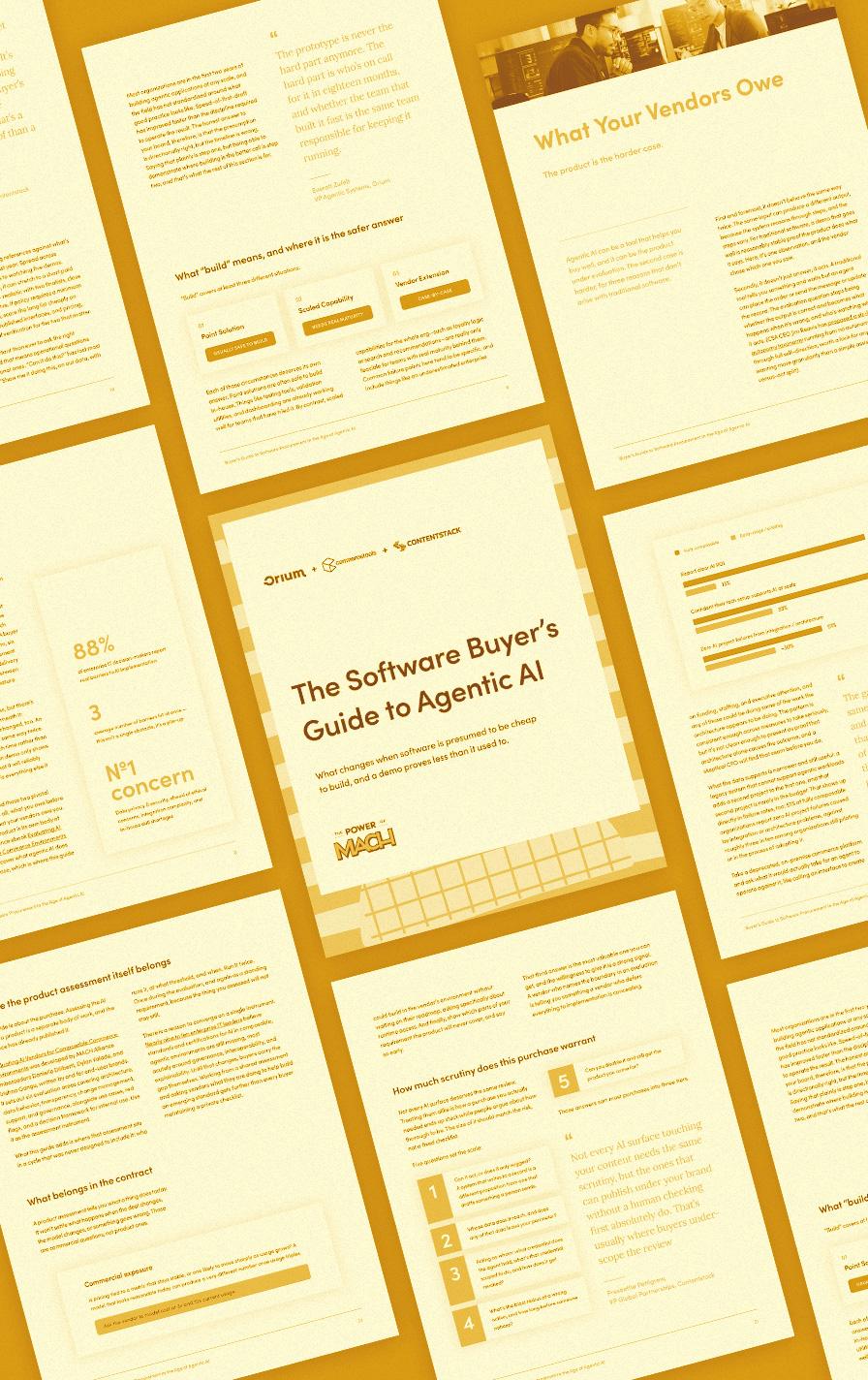 A collage image of pages from the Buyer's Guide report.
