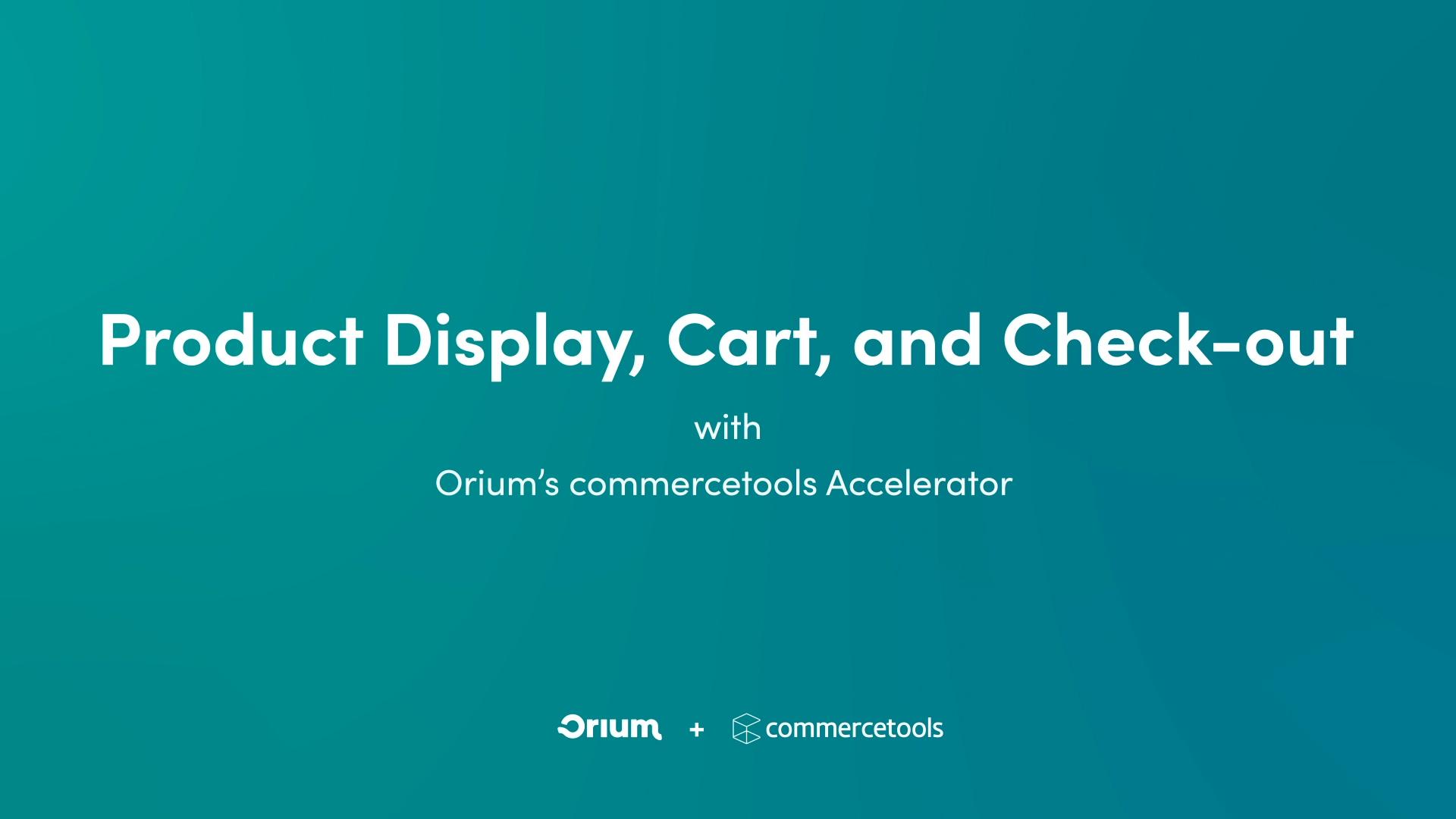 Commercetools Accelerator "PDP" video cover.