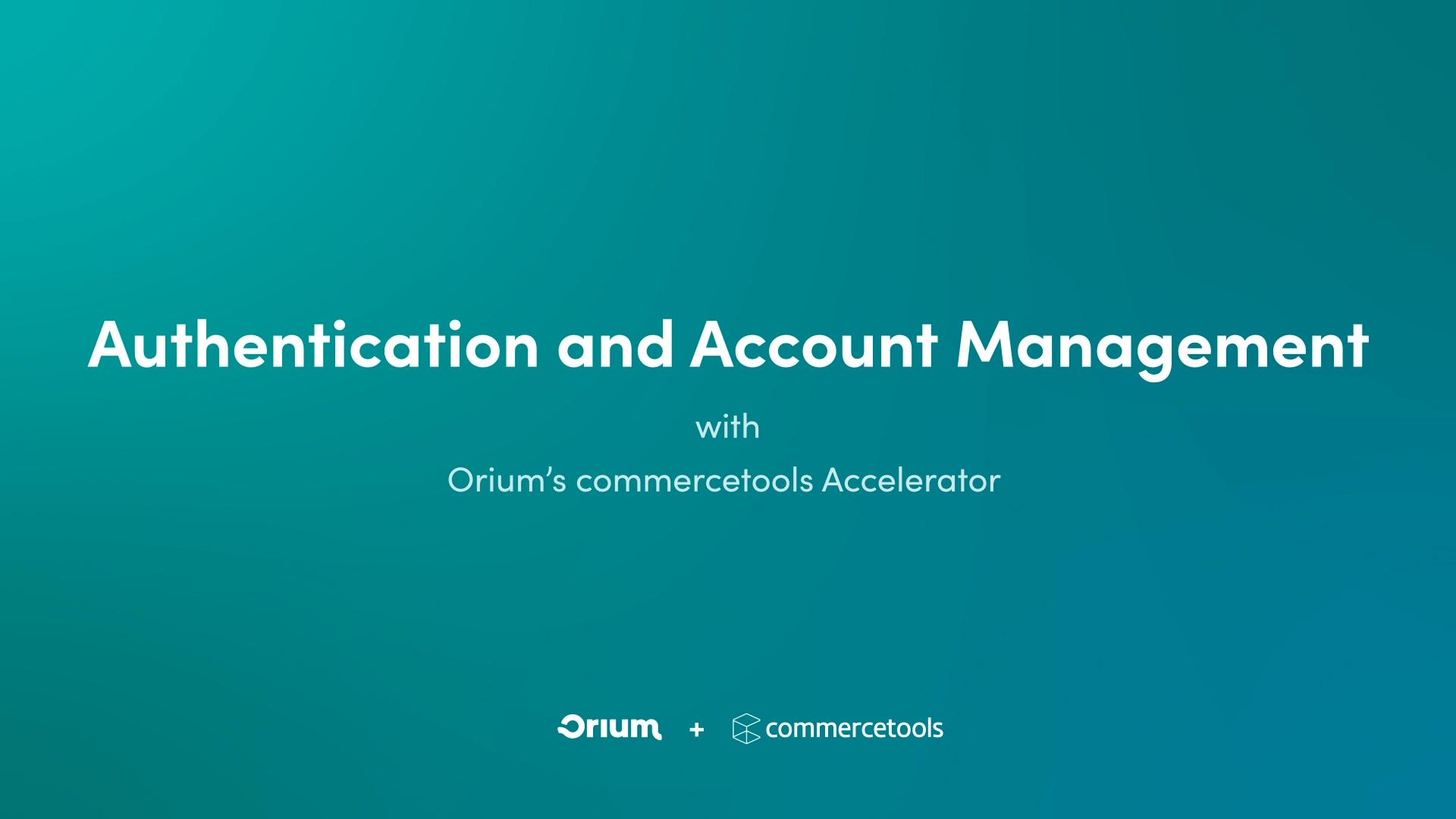 Commercetools Accelerator "Authentication" video cover.