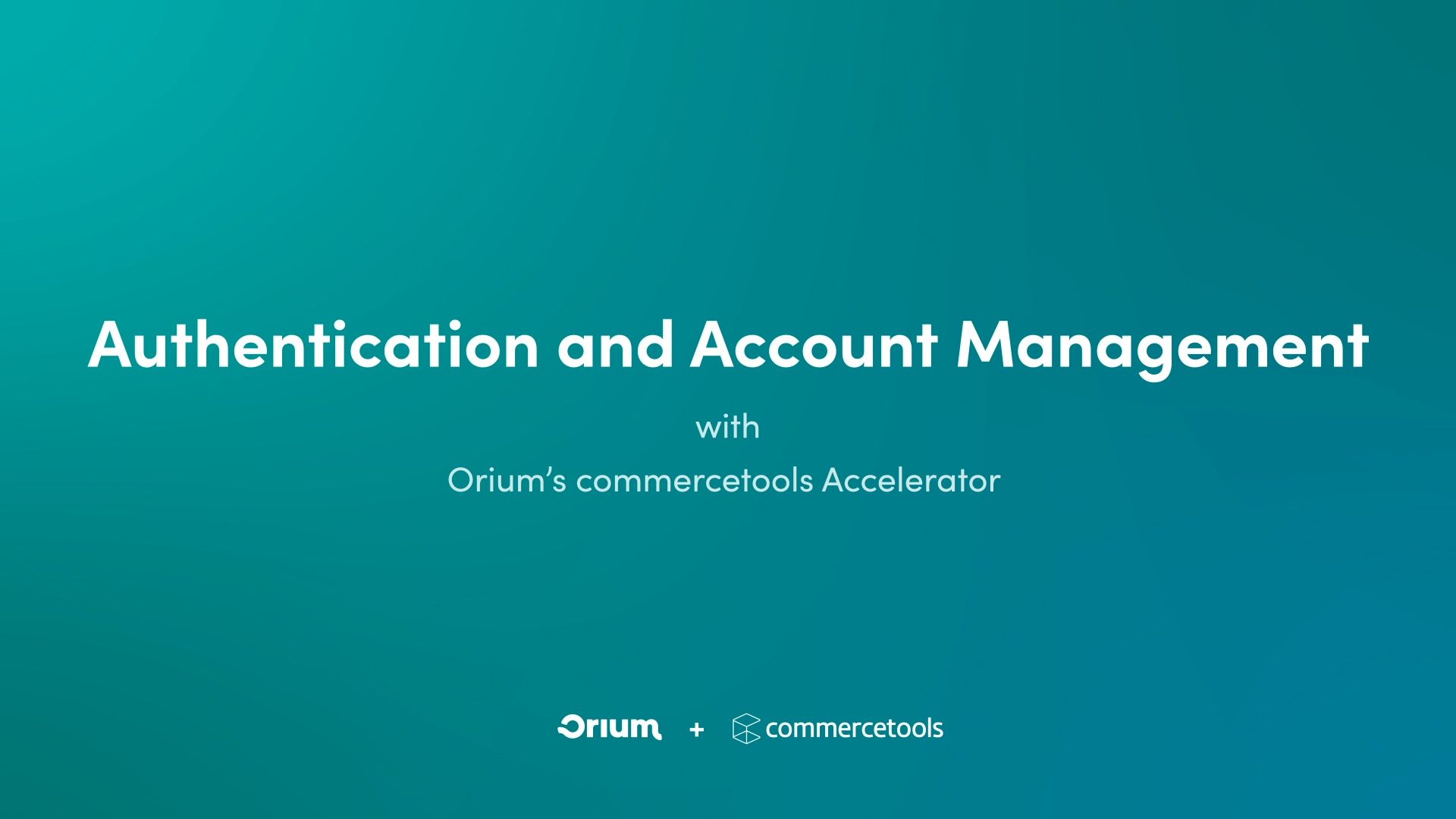 Commercetools Accelerator "Authentication" video cover.